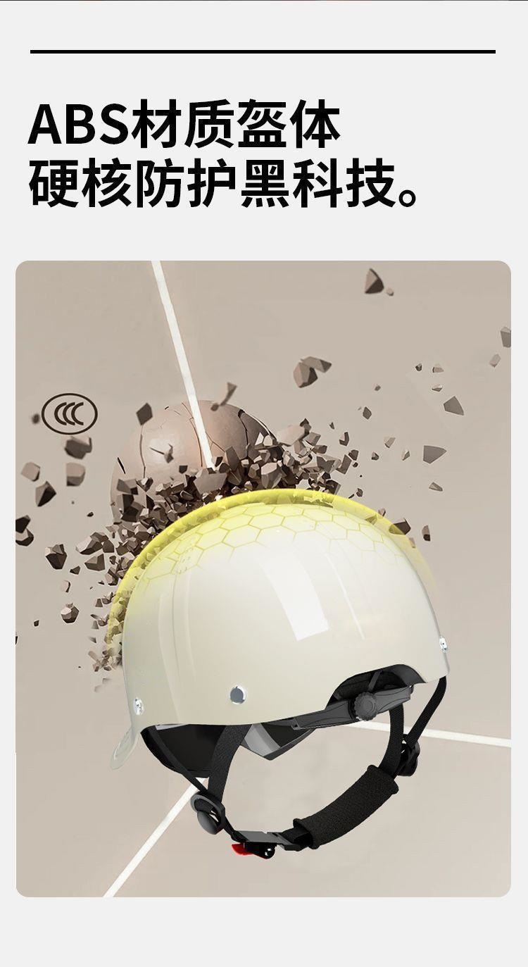 Summer Duckbill Cap Helmet, Newly Certified Motorcycle/Electric Vehicle Unisex Safety Helmet, National Standard High-End Half Helmet, New Model