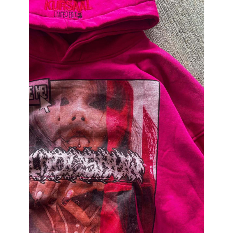 Sudaderas estampadas para hombre y mujer. Sudaderas casuales para parejas. Venta al por mayor. Colección 2025. Estilo europeo y americano. Nuevo estampado rosa divertido._voghion.com