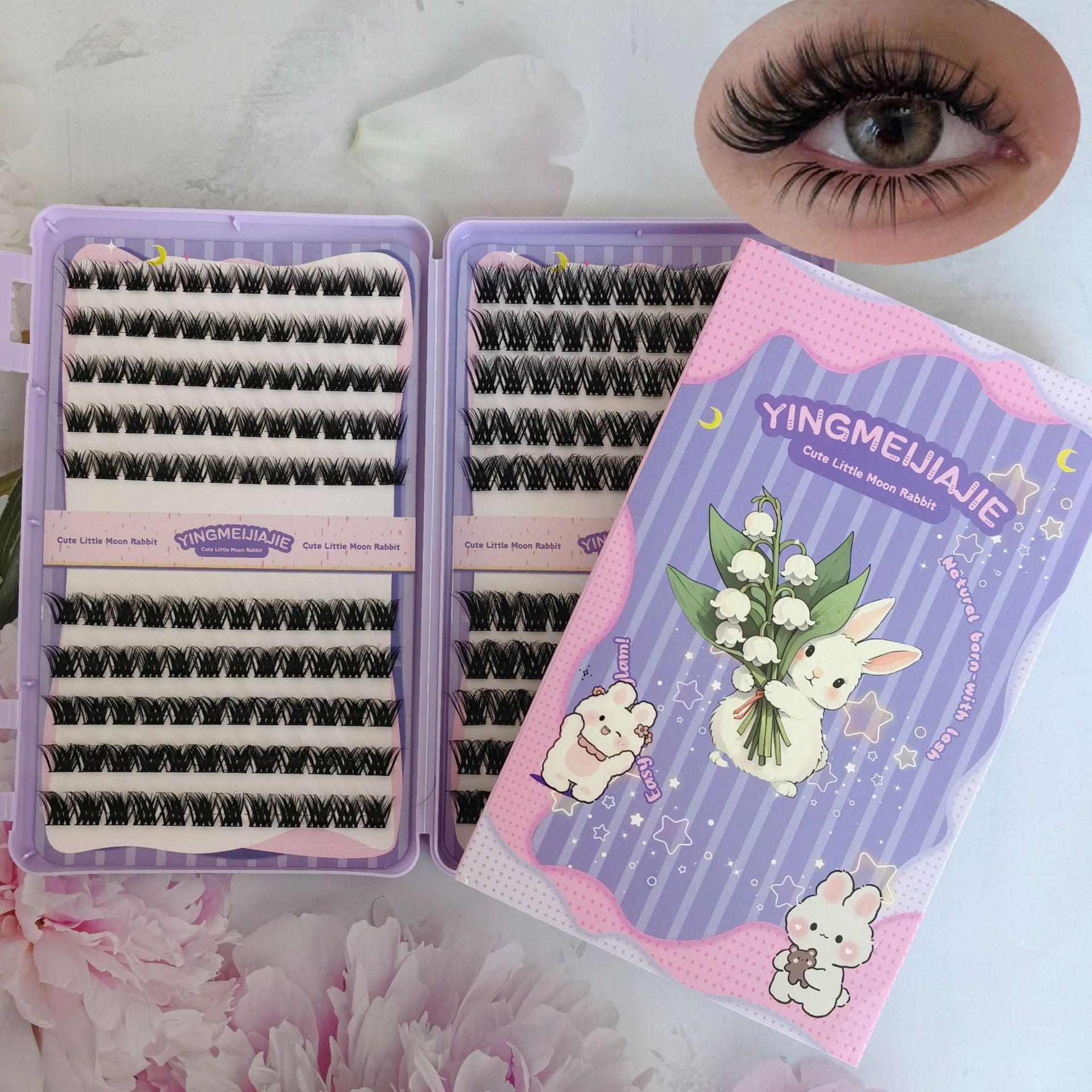 Las pestañas falsas transfronterizas sin pegamento Amazon libro de pestañas de gran capacidad de precisión pestañas segmentales sin pegamento pestañas falsas