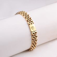 外贸三片劳款皇冠不锈钢男士车机手链手表链