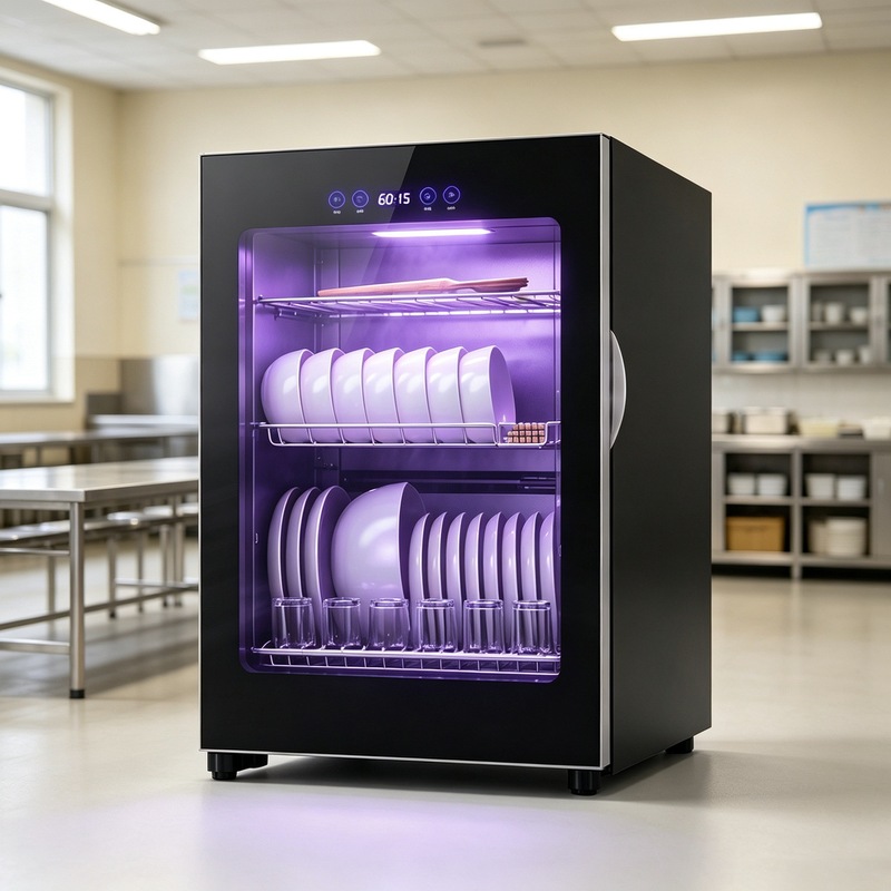 Knife and cutlery sterilization cabinet, dish cabinet, smart single-door countertop cabinet for restaurants, with cup drying function, available in mini and large sizes Knife and cutlery sterilization cabinet, dish cabinet, smart single-door countertop cabinet for restaurants, with cup drying function, available in mini and large sizes