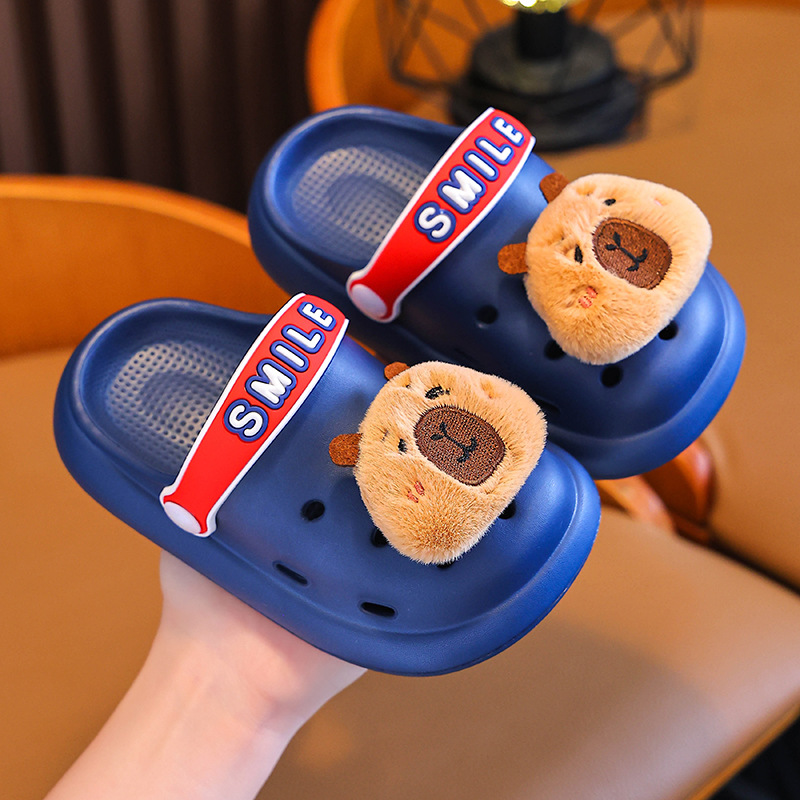 Capibara zapatos para niños de verano antideslizantes, zapatillas de playa para niños respirables.