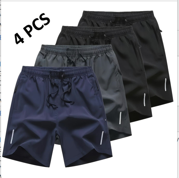 Pantalones Cortos Deportivos para Hombre XXS-3XL de Poliéster con Bolsillo con Cremallera