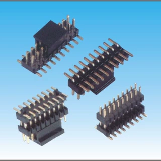 1.27MM双排针 单塑贴片SMT 塑高1MM 2X1P-2X50P