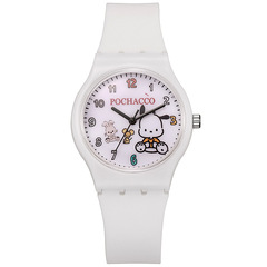 White Pachdog Children's Watch Wholesale Student Watches Quartz Girls Sanrio Silicone Watch