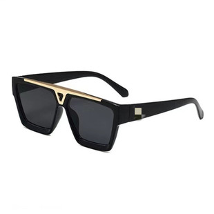 2024 new cross-border personalized fashion sunglasses men and women European and American trendy metal accessories striped model sunglasses