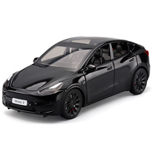 1/24仿真特斯modelY模型合金车模开门声光回力儿童玩具跨境批发