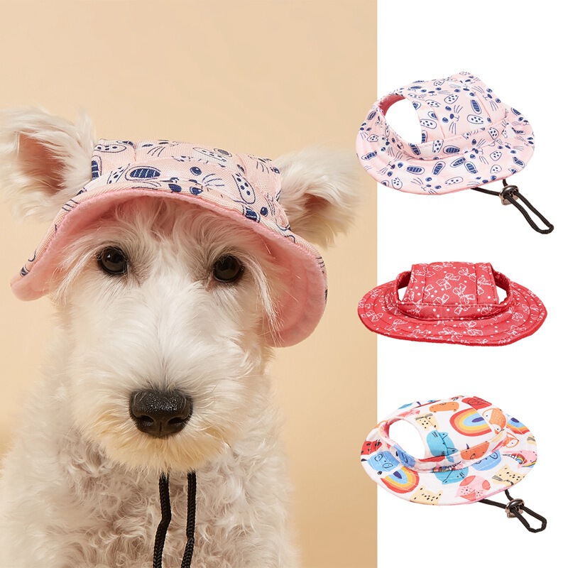 New cross-border cute Amazon big puppy cat fashion sun hat rabbit cartoon bow pet princess hat