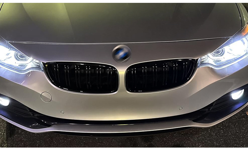 Suitable for 12-19 Bmw 3 Series F30 Glossy Black Grille Modification, Glossy Black 3 Series Double Line Grille F35 Double Bar Grille