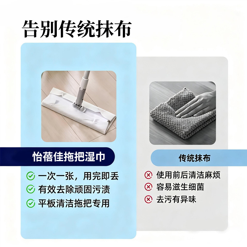 Zhengjia toallas húmedas de limpieza de piso, papel de trapeador, papel de trapeador desechable, papel de trapeador húmedo de piso