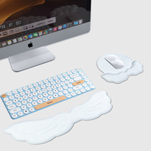 天使之翼硅胶3D立体护腕鼠标垫键盘托小手托组合三件套厂家直销