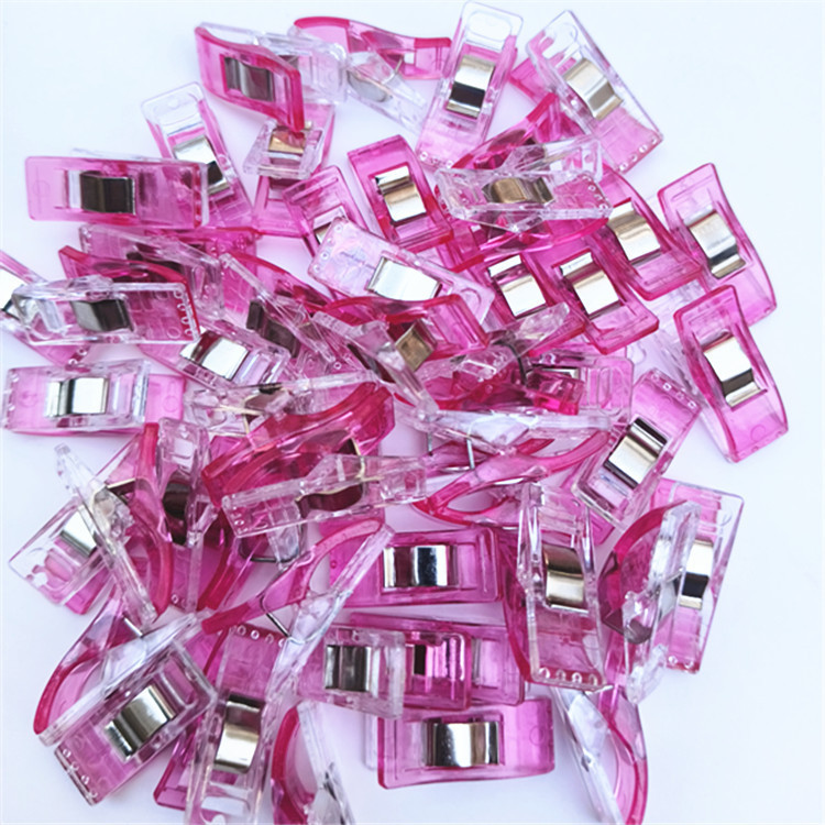 Pequeño clip de costura de escala de hacha de plástico con hebilla de mosaico de borde mini transparente blanco transfronterizo