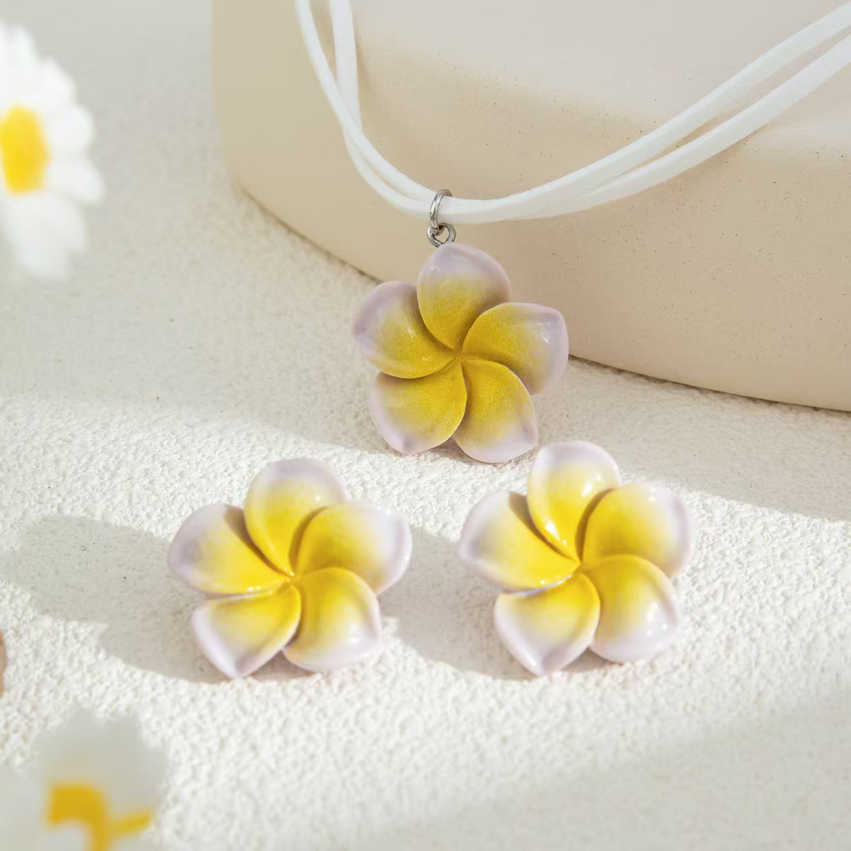 Sweet Acrylic New Velvet Flower Women's Jewelry Set display picture 16