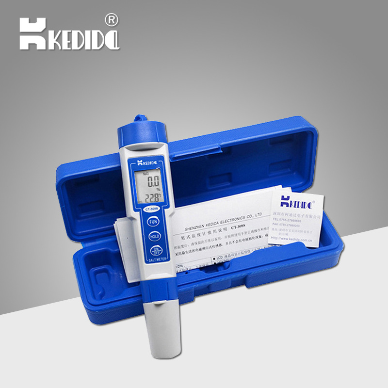 kedida/柯迪达CT-3088电磁感应笔式盐度计盐分咸度测试笔便携分析