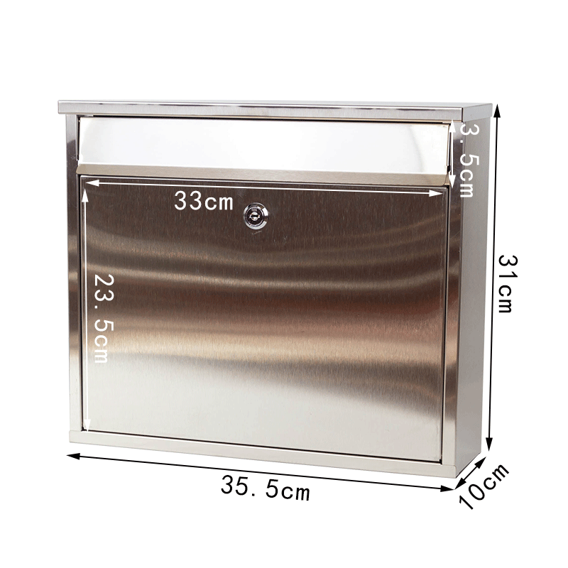 Mailbox Outdoor Wall-Mounted Outdoor Community Home Letter Box Stainless Steel Mailbox Complaint Opinion Box Customized with Words