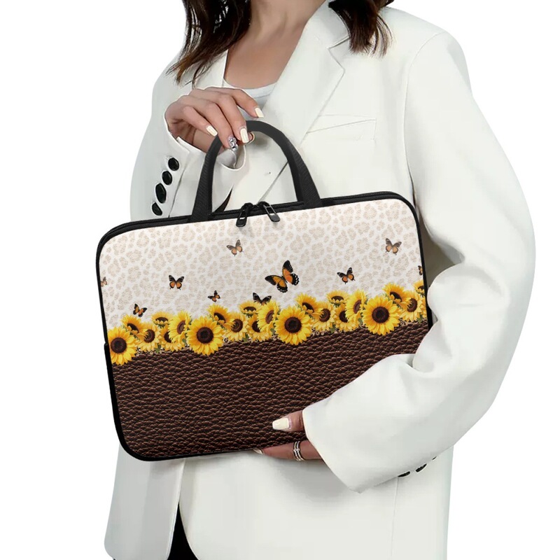 Sunflower Floral Pattern Computer Bag Travel Business Travel Office Printed Laptop Bag Convenient Bag Sunflower Floral Pattern Computer Bag Travel Business Travel Office Printed Laptop Bag Convenient Bag