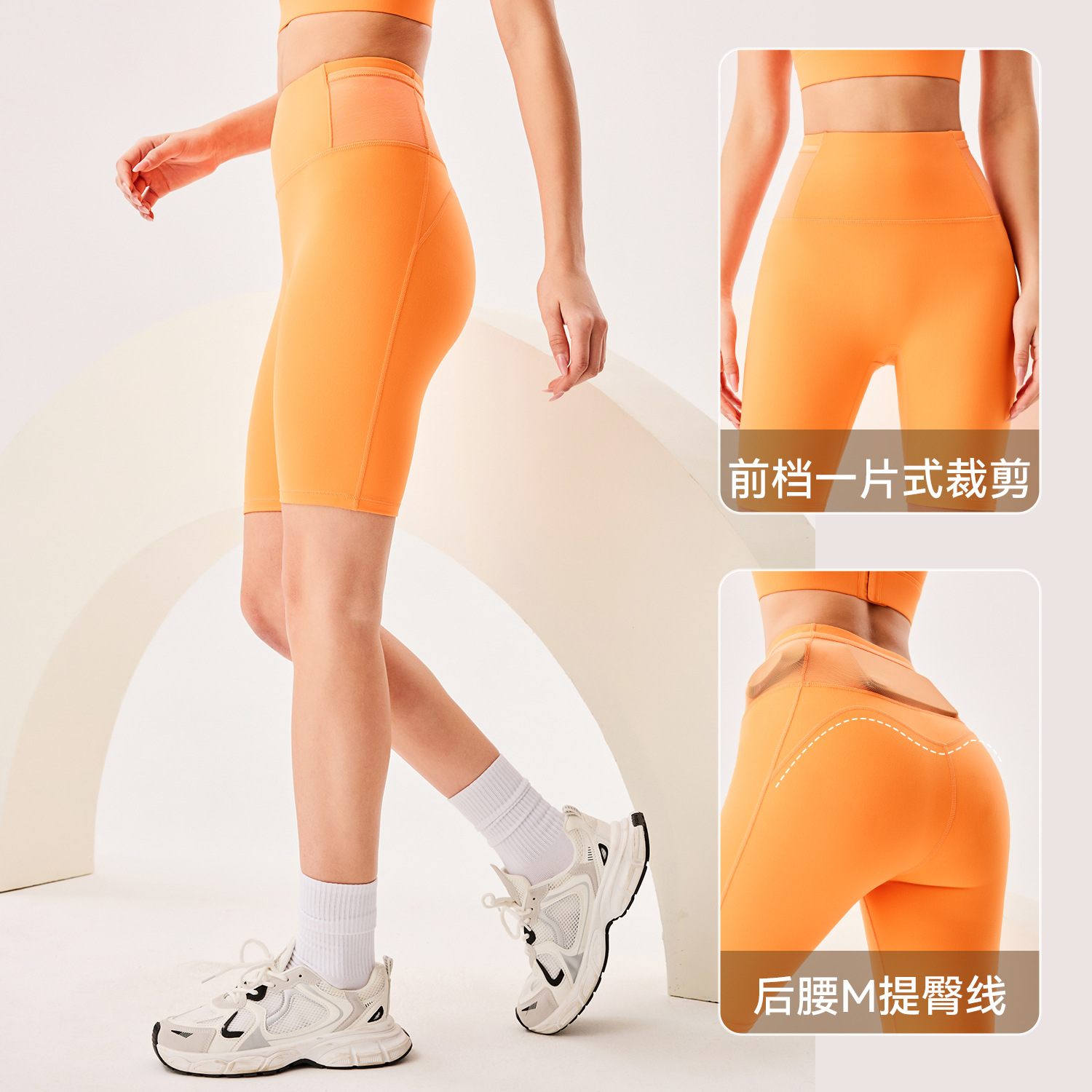 Nuevos pantalones cortos para correr con bolsillo para mujeres de protección de bordes desnudos de pantalones cortos de entrenamiento de maratón de alta elasticidad