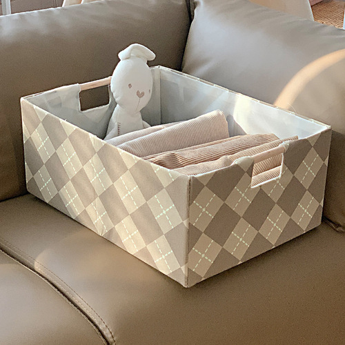 Student dormitory snack book storage box wardrobe clothes storage box foldable covered dust-proof entrance storage box