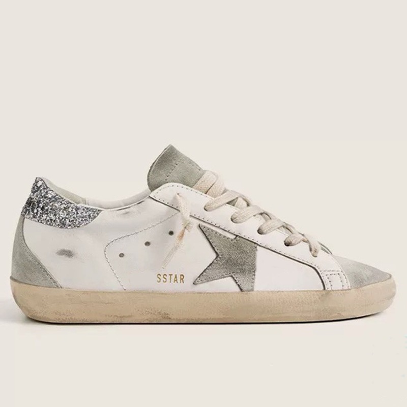Coreano 2026 cuero hecho viejos zapatos sucios pareja zapatos de estrellas sucios zapatos casuales de moda de skate zapatos blancos pequeños