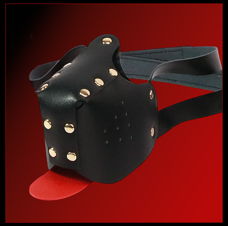 PU Leather Unisex Mouth Mask for Couples Role-Play and Costume Use — detail image 14