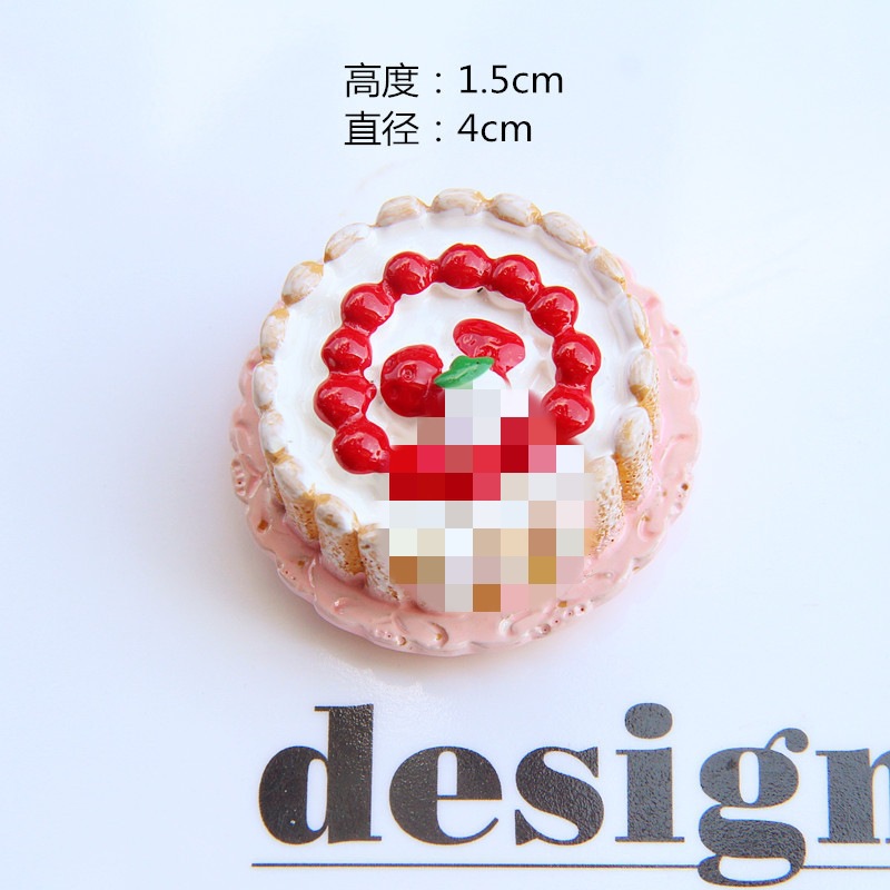 Nueva simulación cuerno pan hamburguesa cake resina grande juego de alimentos DIY refrigerador pegatina accesorios Ventas Directas la fábrica