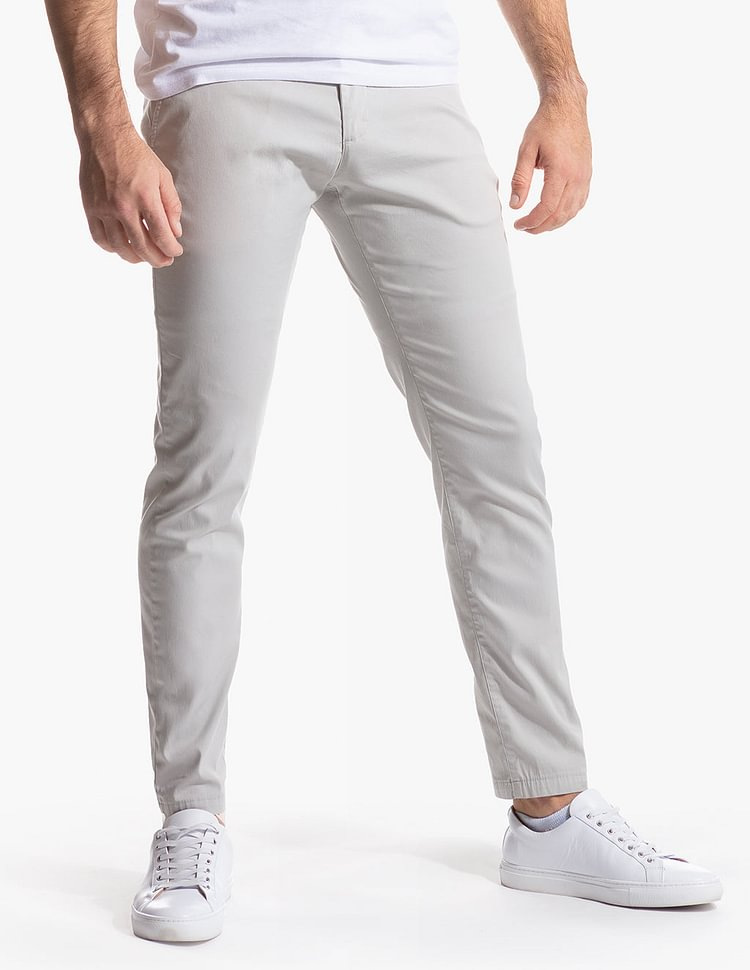 Nouveau décontracté pour hommes, pantalon d'affaires pour hommes de style automne, pantalon long en coton pur à haute élasticité en sergé tube droit_voghion.com