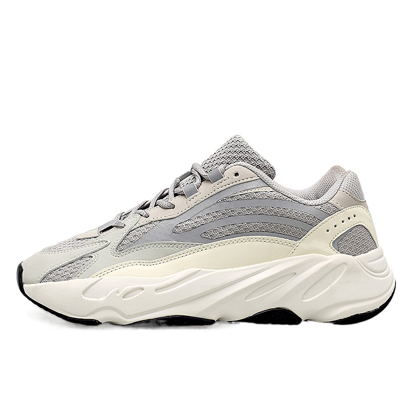 Coco 700V2 zapatos de papá gris blanco ligero de suela gruesa zapatos de hombre retro