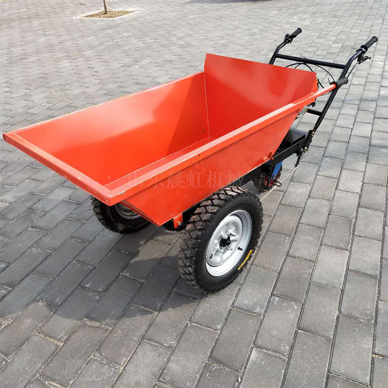 汽油砂石手推式灰斗车 水泥砂浆运输车 建筑农灰斗车
