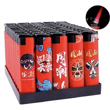 50个一盒批发超市家用156防风打火机酒店 加厚彩包画一次性打火机