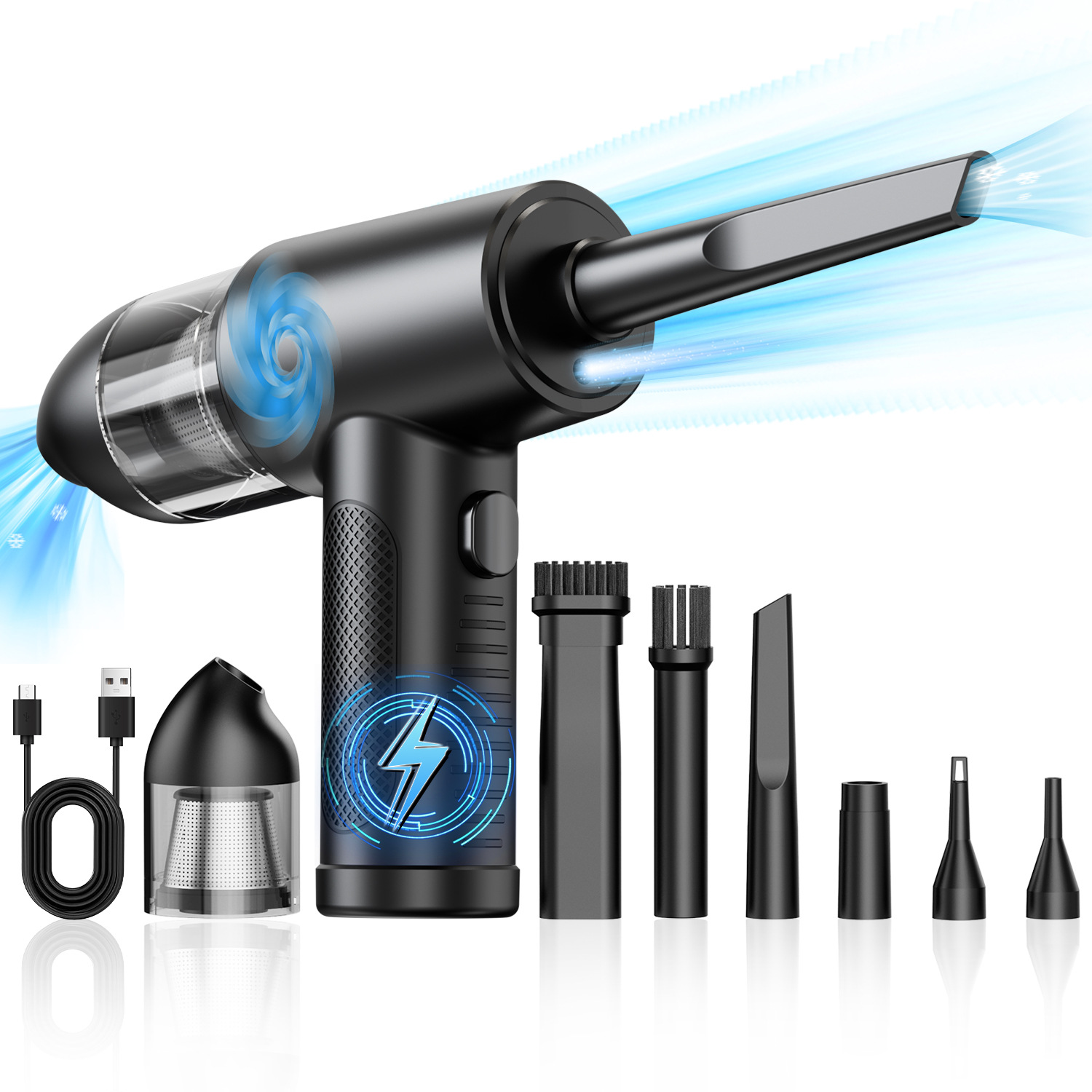 Nuevo coche inalámbrico colector de polvo portátil pistola de vacío de alta potencia de mano limpieza del hogar dos-en-uno soplador de polvo