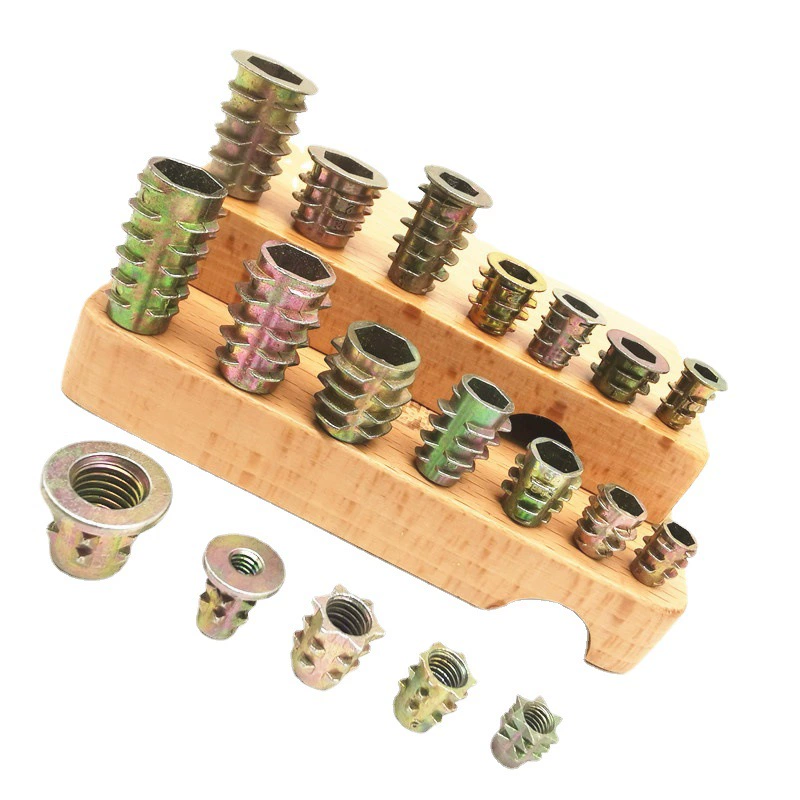 Гайка типа M4M5M6M8M10T из цинкового сплава со средними внутренними и внешними зубьями без средних прямых встраиваемых деталей мебели обратная Пряжка Шиповая гайка