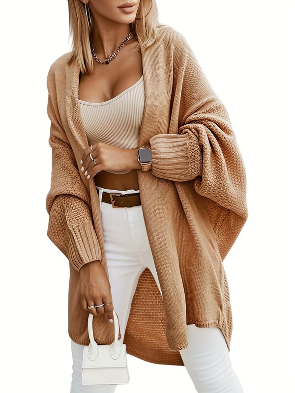 K 20161 Oversized batwing sleeve cardigan loose batwing sleeve knitted cardigan