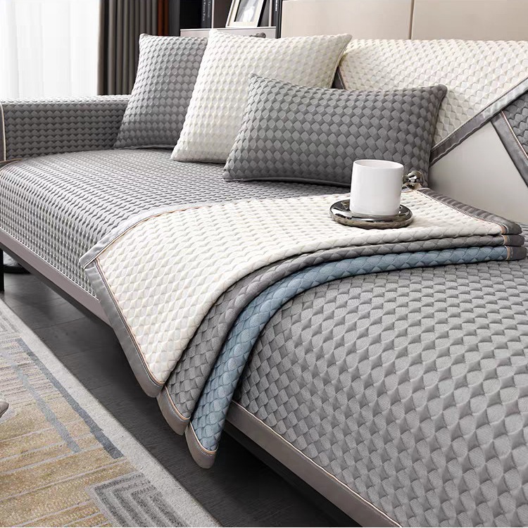 Summer Breathable Sweat-Absorbent Cool Bean Sofa Cushion Wholesale Summer Mat Seat Cushion Cool but Not Ice Sofa Towel Foreign Trade