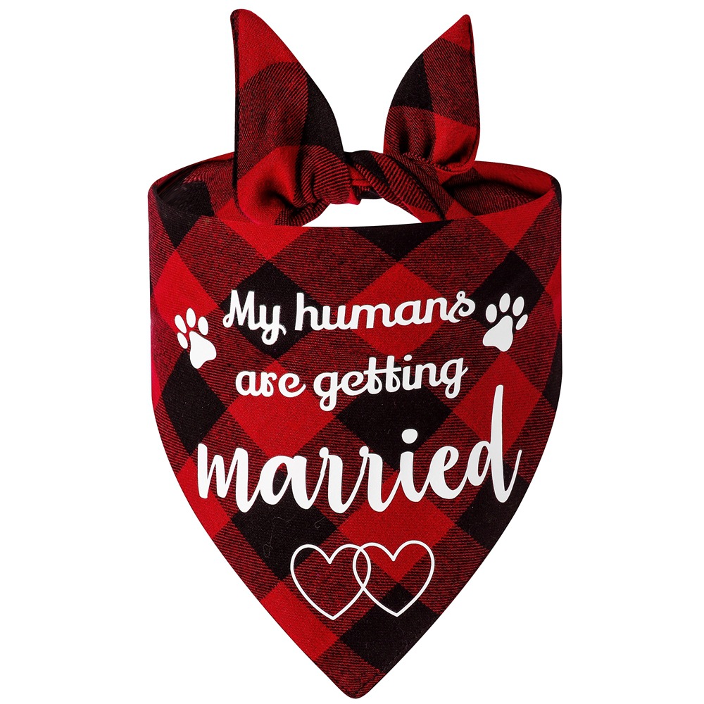 Suministro directo de fábrica en stock algodón transfronterizo mascota perro bufanda boda toalla triángulo saliva toalla impresión al por mayor