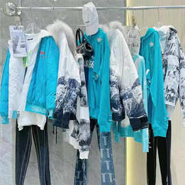 小恶魔品牌撤柜系列货24冬装潮流时尚棉服颗粒绒夹克外套品牌尾货