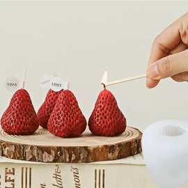 水果蜡烛模具草莓柠檬橘子香蕉蔬菜网红肥皂模具蛋糕装饰巧克力