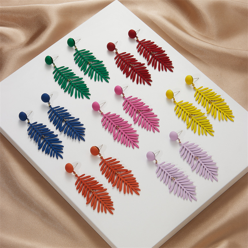 13g Weight Earrings Event & Party Supplies Drop Earrings Classification 1 Pair Fashion Leaf Arylic Drop Earrings