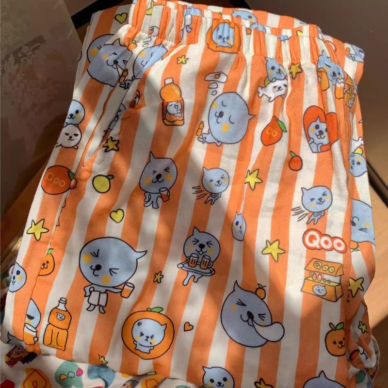 Amazon ウォーキングパンツ漫画パジャマパンツ女性用夏と秋の新しいスタイルのアウターウェアホームパンツ韓国スタイルのルーズカジュアルパンツ|undefined