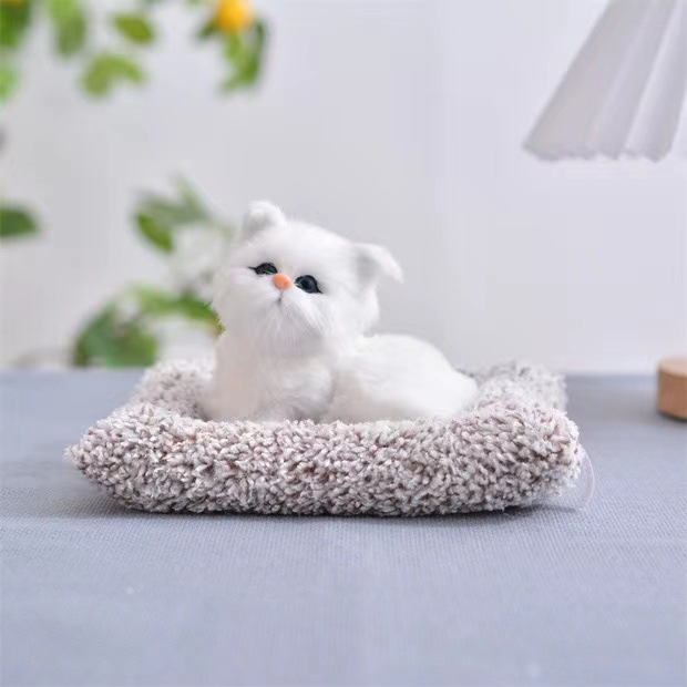 [소리와 함께] 대나무 숯 고양이 (흰색)