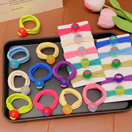 儿童糖果色头绳女童宝宝不伤发毛巾圈发圈女孩扎头发高弹力橡皮筋