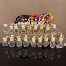 现货透明车载香薰瓶香水瓶挂件内悬挂式汽车玻璃香薰分装瓶玻璃瓶