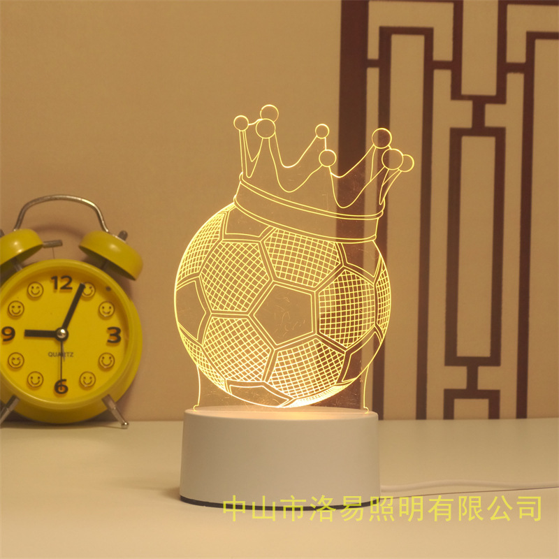 3D lámpara de noche acrílica atmósfera regalos de cabecera atmósfera lámpara de evento regalos al por mayor DIY lámpara de escritorio ideas de Navidad