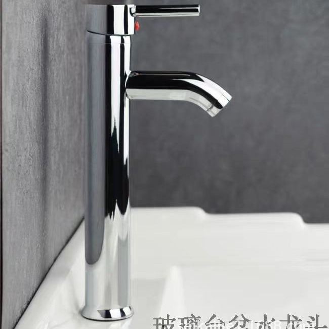 Directo de fábrica Acero inoxidable vidrio cuenca cerámica lavabo Cuenca del arte caliente y fría mezcla agua solo agujero grifo