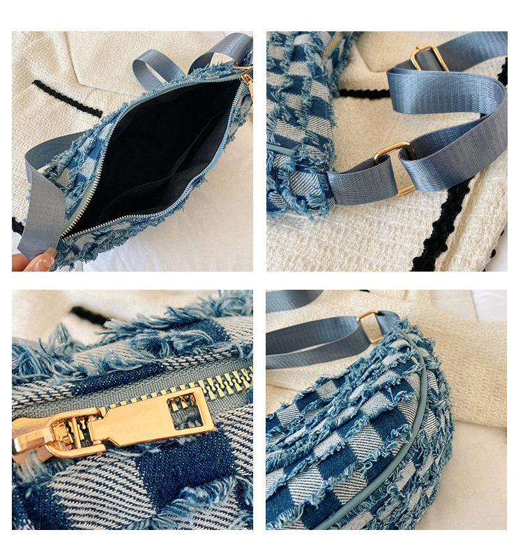 Denim Patchwork Shoulder Crossbody Bag For Women Stylish Canvas_voghion.com