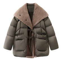 现货2025冬新款宽松简约风羽绒服外套上衣2J4K305