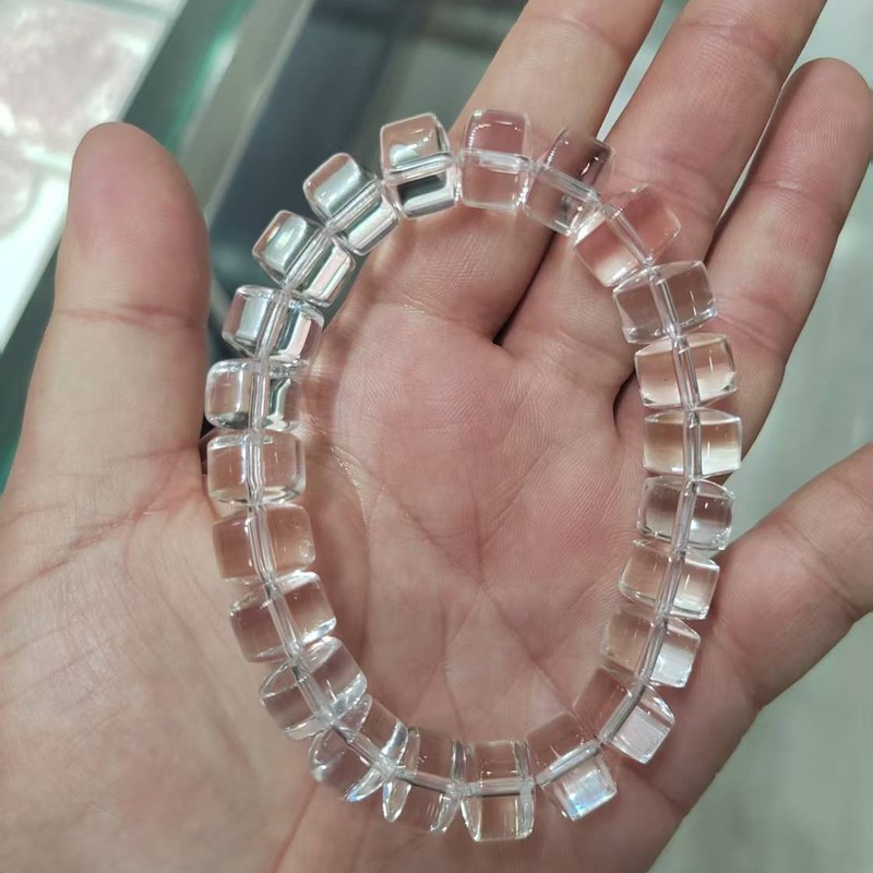 東海天然ホワイトクリスタルビーズメンズブレスレットホワイトクリスタルホイールビーズシングルサークルブレスレット偽物 10% 割引|undefined