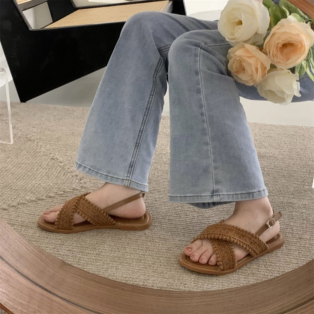 One Word Slippers Women Wear Flat Bottom In Summer This Year The New Fairy Style French Soft Beautiful Sandals Are Popular_voghion.com
