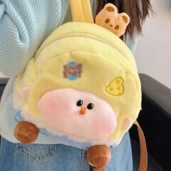 2025高颜値漫画黄桃リンゴの木のぬいぐるみのランドセル少女通勤jkバックパックキャンパス風小かばん