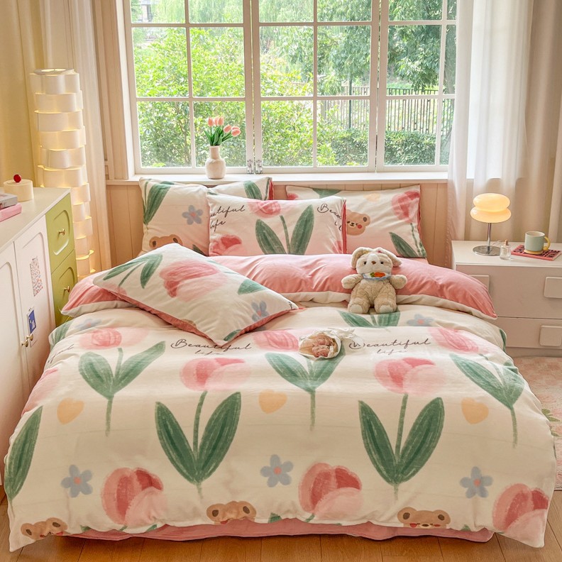 튤립베어-[두껍고 따뜻한 밀크벨벳 4종세트]