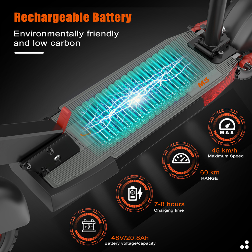 Kugoo M5 Professional 60Km Range Urban Commuting Folding Electric Scooter Adult 1200W 48V 45